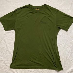 Olive Green Distressed T Shirt - XL